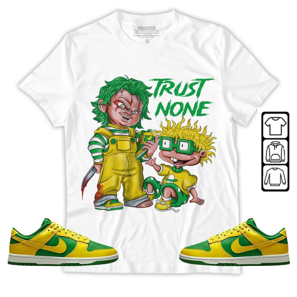 Chucky Trust No One Sneaker Shirt Match 2023 Reverse Brazil, Dunk Low Reverse Brazil MKO T-Shirt