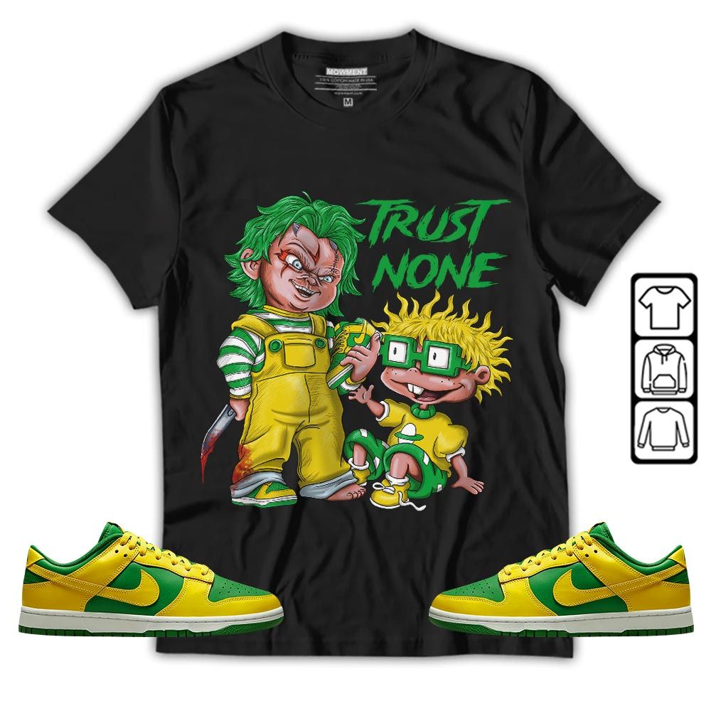 Chucky Trust No One Sneaker Shirt Match 2023 Reverse Brazil, Dunk Low Reverse Brazil MKO T-Shirt