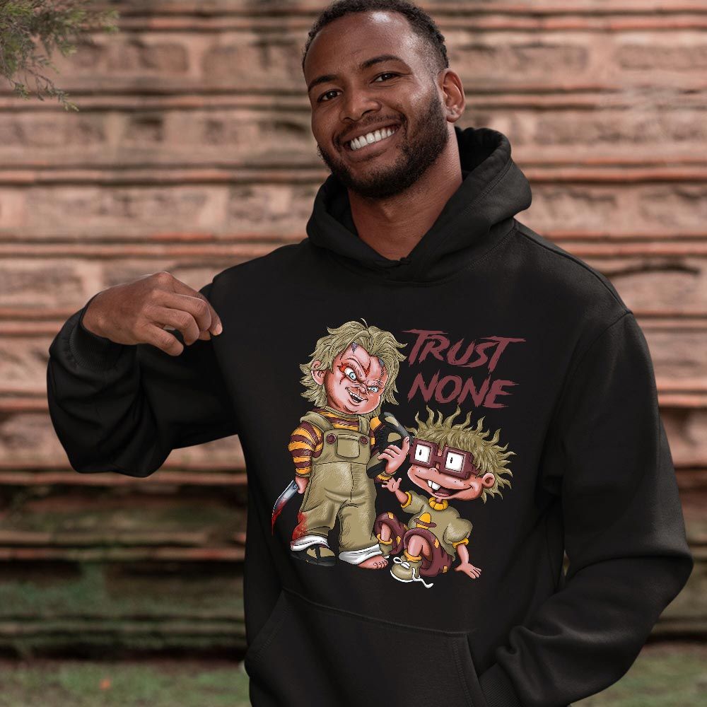 Chucky Trust No One Sneaker Shirt Match Black Cherrywood 7S, Jordan 7 Black Olive Hoodie Sweatshirt Tee All Over Print MKO Shirt Chucky Trust No One Sneaker Shirt Match Black Cherrywood 7S, Jordan 7 Black Olive Hoodie Sweatshirt Tee All Over Print MKO Shirt