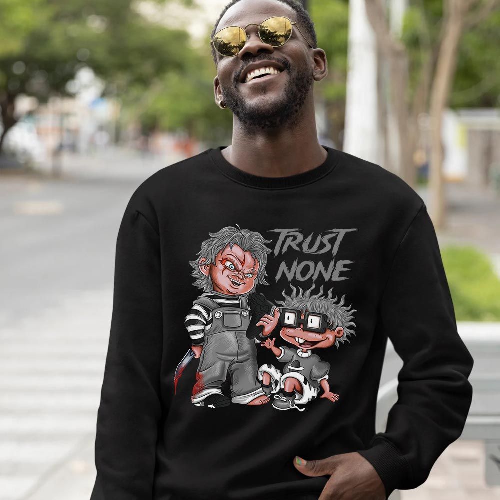 Chucky Trust No One Sneaker Shirt Match Black Chrome 6s, Jordan 6 Black Chrome MKO T-Shirt Chucky Trust No One Sneaker Shirt Match Black Chrome 6s, Jordan 6 Black Chrome MKO T-Shirt