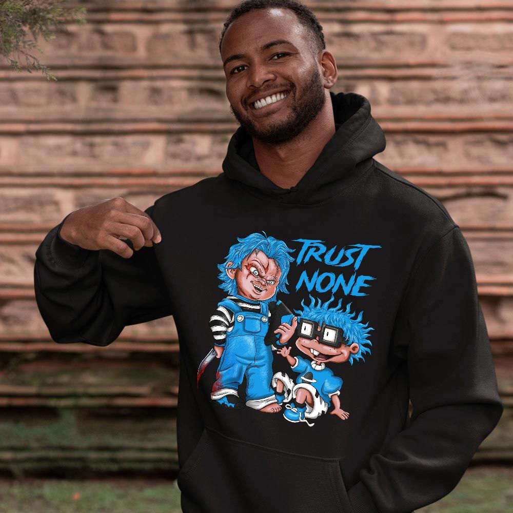 Chucky Trust No One Sneaker Shirt Match Black University Blue 13S, Jordan 13 Black University Blue 2022 Hoodie Sweatshirt Tee All Over Print MKO Shirt Chucky Trust No One Sneaker Shirt Match Black University Blue 13S, Jordan 13 Black University Blue 2022 Hoodie Sweatshirt Tee All Over Print MKO Shirt