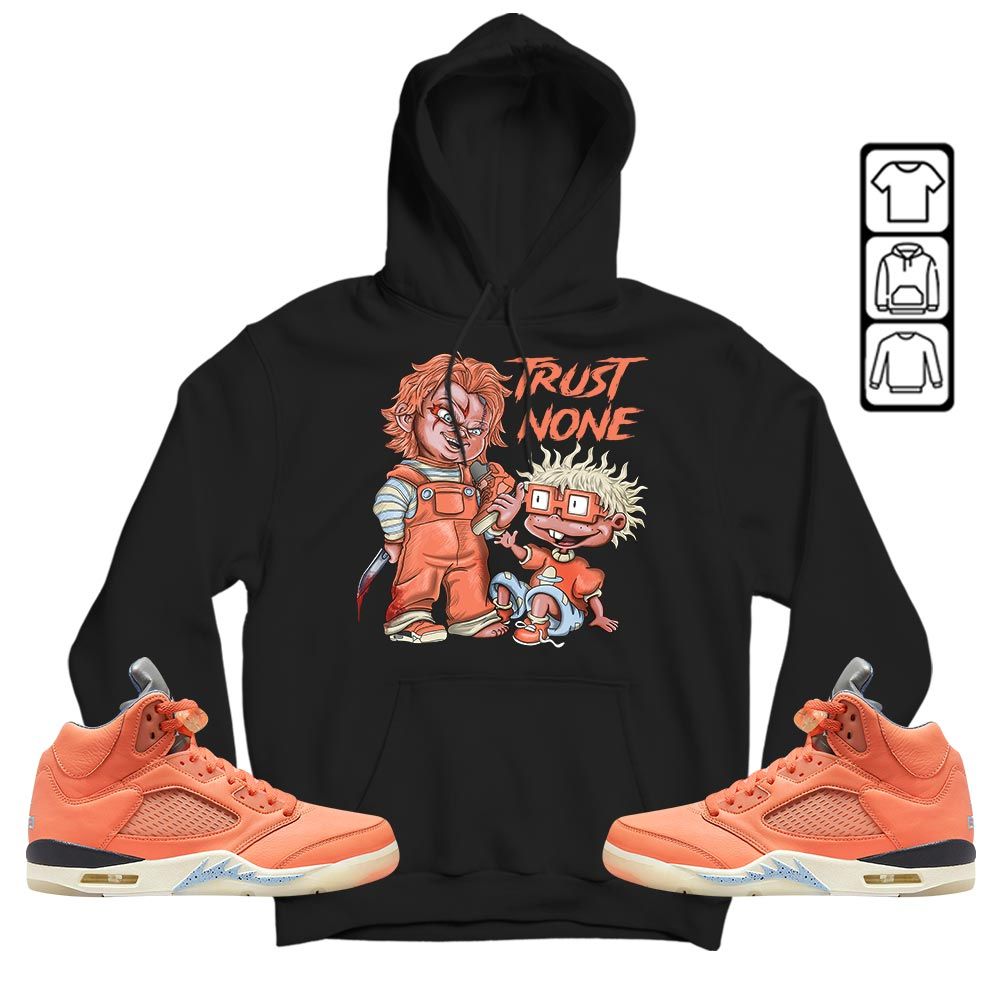Chucky Trust No One Sneaker Shirt Match Crimson Bliss 5s, Jordan 5 DJ Khaled Crimson Bliss MKO T-Shirt Chucky Trust No One Sneaker Shirt Match Crimson Bliss 5s, Jordan 5 DJ Khaled Crimson Bliss MKO T-Shirt