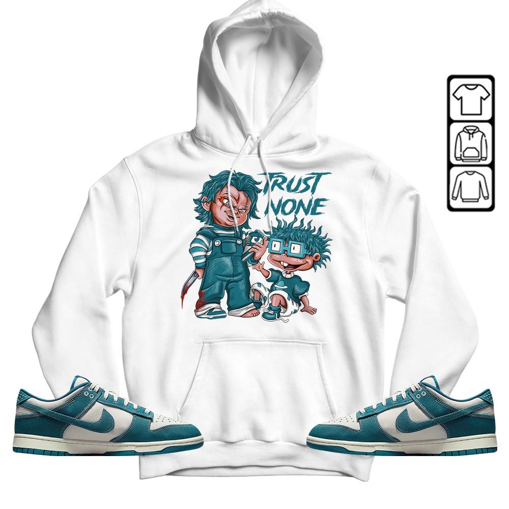 Chucky Trust No One Sneaker Shirt Match Dunk Low Industrial Blue, Dunk Low Denim Industrial Blue MKO T-Shirt