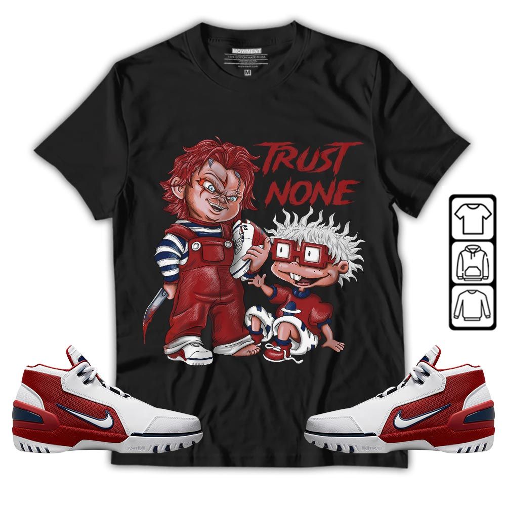 Chucky Trust No One Sneaker Shirt Match Generation First Game, Air Zoom Generation First Game MKO T-Shirt