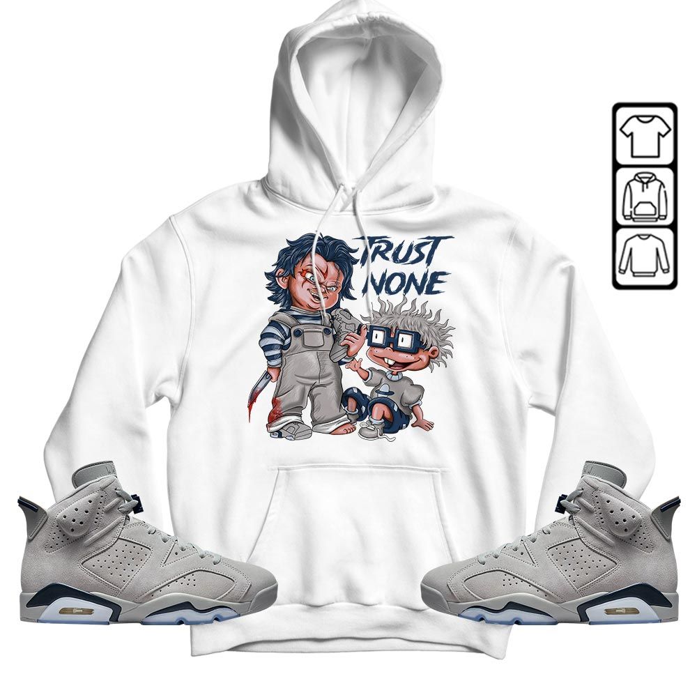 Chucky Trust No One Sneaker Shirt Match Georgetown 6s, Jordan 6 Retro Georgetown MKO T-Shirt