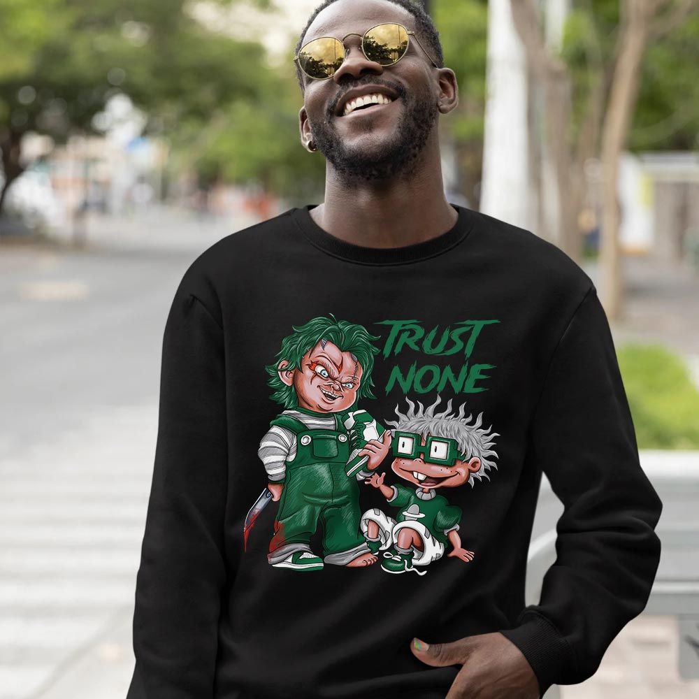 Chucky Trust No One Sneaker Shirt Match High Gorge Green 1s, Jordan 1 Retro High Gorge Green MKO T-Shirt Chucky Trust No One Sneaker Shirt Match High Gorge Green 1s, Jordan 1 Retro High Gorge Green MKO T-Shirt
