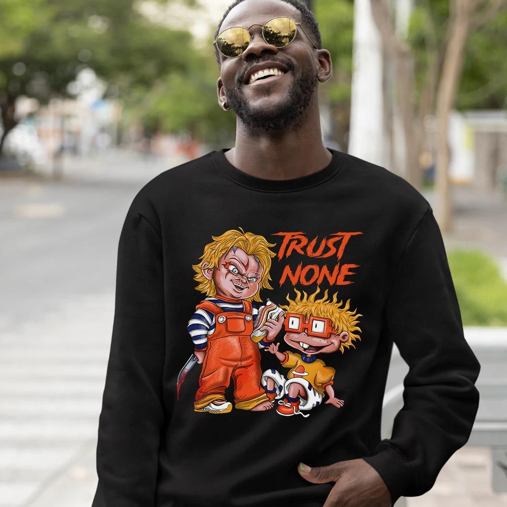 Chucky Trust No One Sneaker Shirt Match Max 97 Frank Rudy, Air Max 97 SE Air Pressure MKO T-Shirt Chucky Trust No One Sneaker Shirt Match Max 97 Frank Rudy, Air Max 97 SE Air Pressure MKO T-Shirt