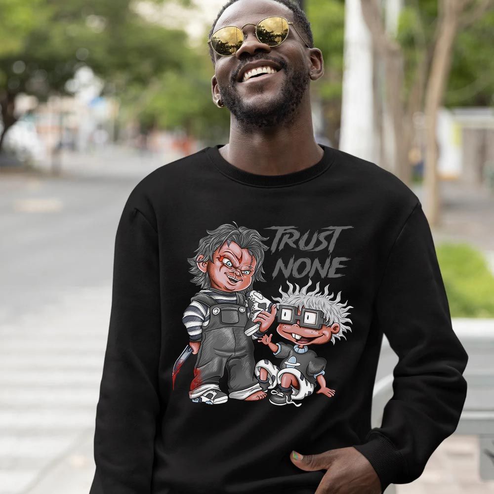 Chucky Trust No One Sneaker Shirt Match Retro Cool Grey 6s, Jordan 6 Cool Grey MKO T-Shirt Chucky Trust No One Sneaker Shirt Match Retro Cool Grey 6s, Jordan 6 Cool Grey MKO T-Shirt