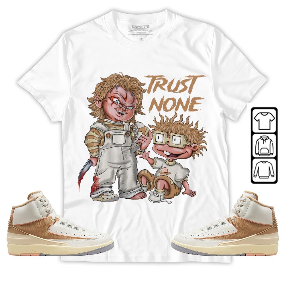 Chucky Trust No One Sneaker Shirt Match Retro Craft 2s, Jordan 2 Craft MKO T-Shirt