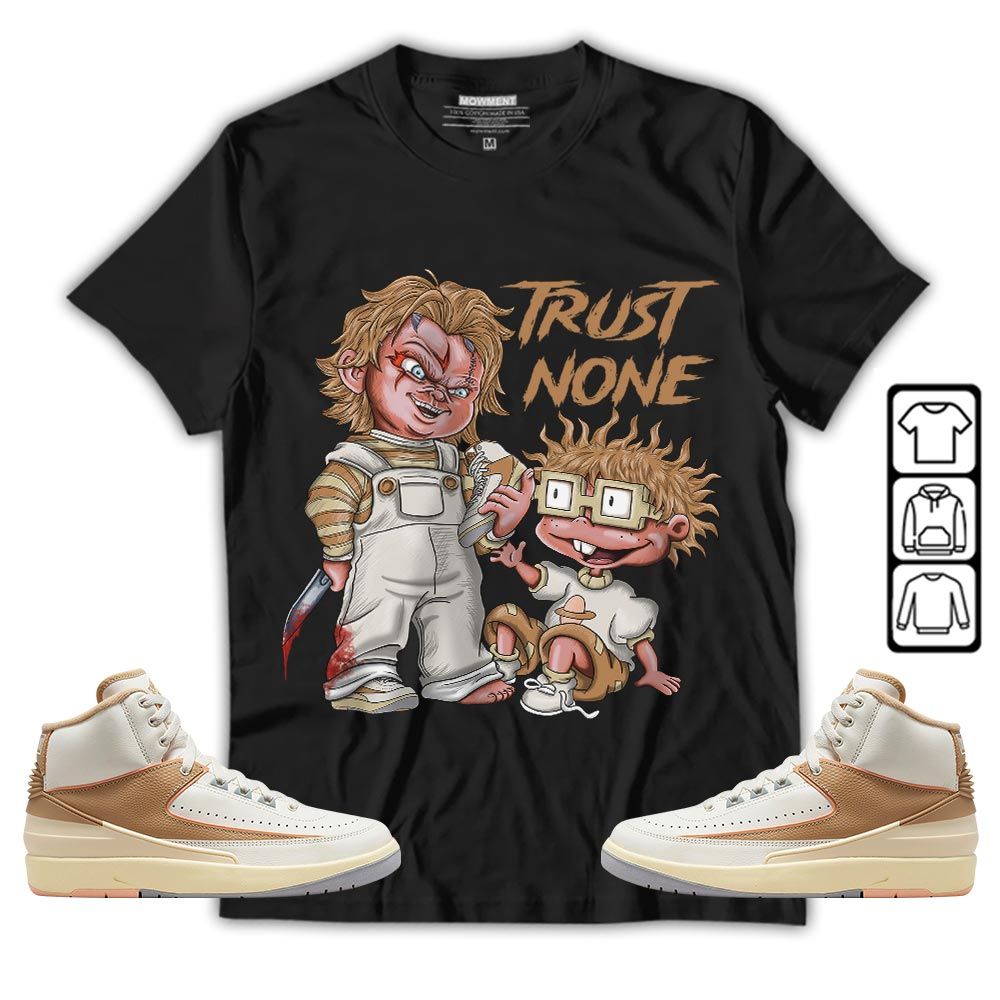 Chucky Trust No One Sneaker Shirt Match Retro Craft 2s, Jordan 2 Craft MKO T-Shirt