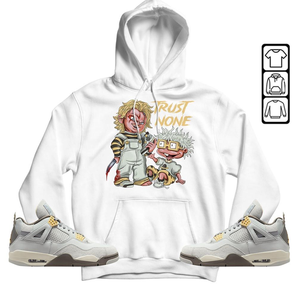 Chucky Trust No One Sneaker Shirt Match Retro Craft 4s, Jordan 4 Craft Photon Dust MKO T-Shirt