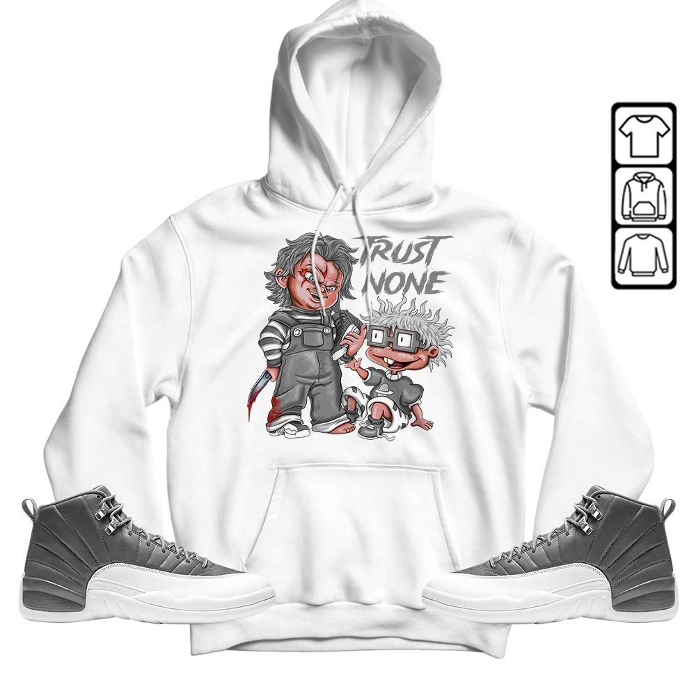 Chucky Trust No One Sneaker Shirt Match Retro Stealth 12s, Jordan 12 Retro Stealth MKO T-Shirt
