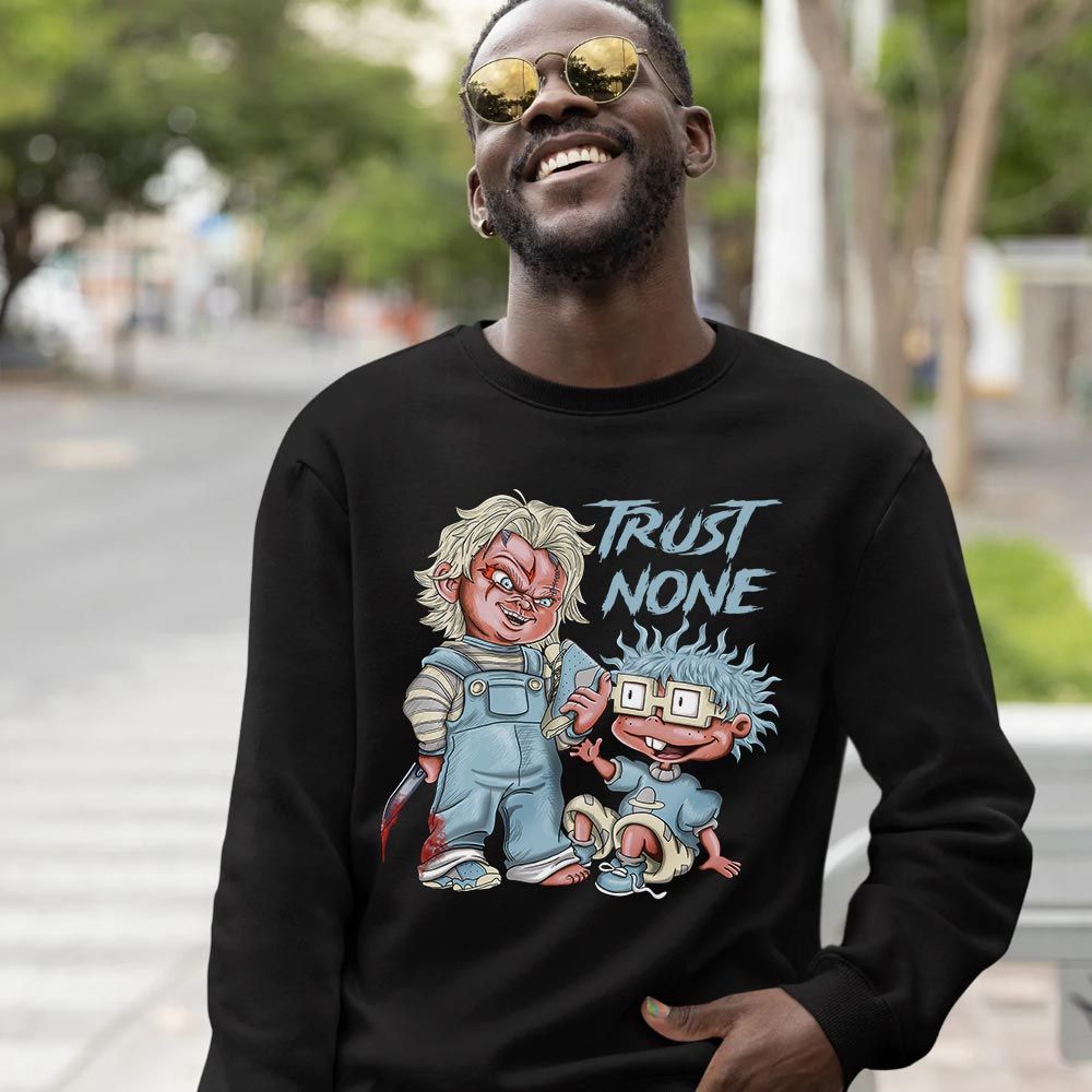 Chucky Trust No One Sneaker Shirt Match SoleFly 13s, Jordan 13 Retro SoleFly MKO T-Shirt Chucky Trust No One Sneaker Shirt Match SoleFly 13s, Jordan 13 Retro SoleFly MKO T-Shirt