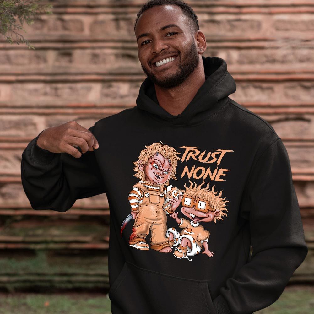 Chucky Trust No One Sneaker Shirt Match Sunset Haze 1s, Jordan 1 Low Sunset Haze MKO T-Shirt Chucky Trust No One Sneaker Shirt Match Sunset Haze 1s, Jordan 1 Low Sunset Haze MKO T-Shirt