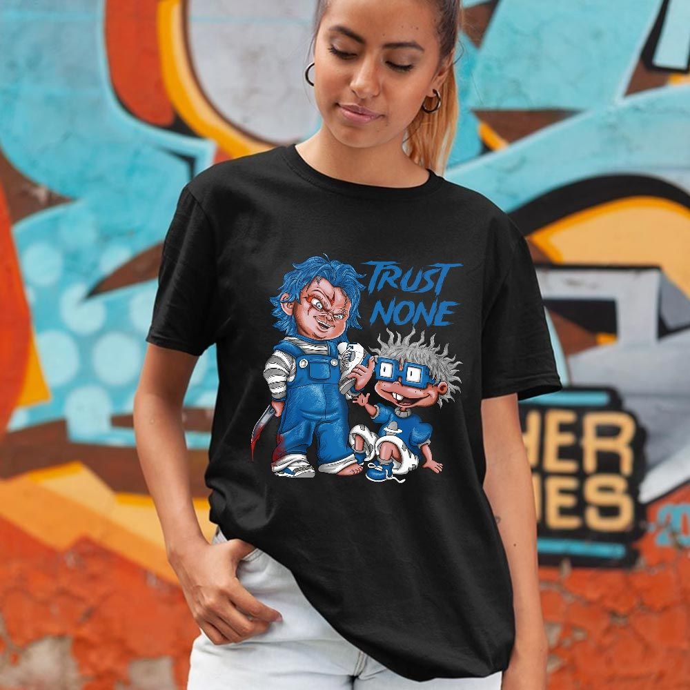 Chucky Trust No One Sneaker Shirt Match Wizards 3s, Jordan Retro 3 Wizards MKO T-Shirt Chucky Trust No One Sneaker Shirt Match Wizards 3s, Jordan Retro 3 Wizards MKO T-Shirt