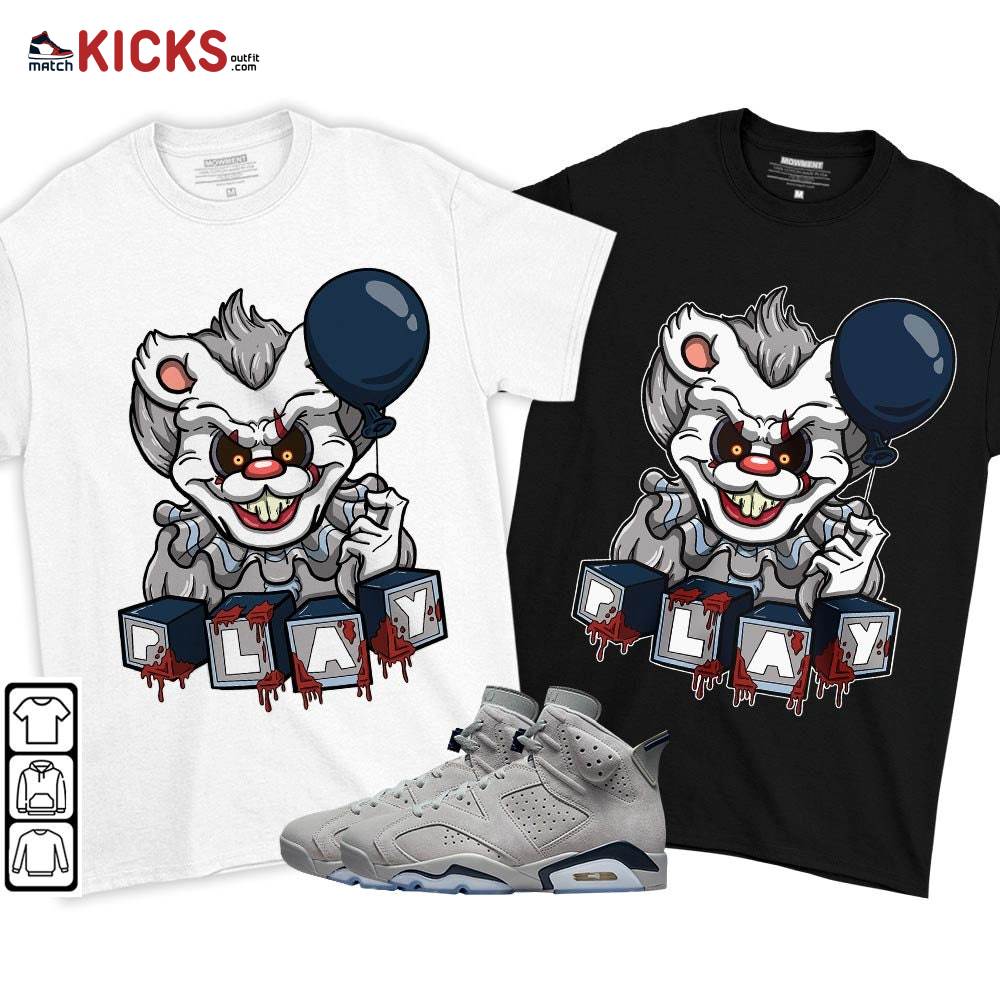 Clown Play Dripping Sneaker Shirt Match Georgetown 6s, Jordan 6 Retro Georgetown MKO T-Shirt