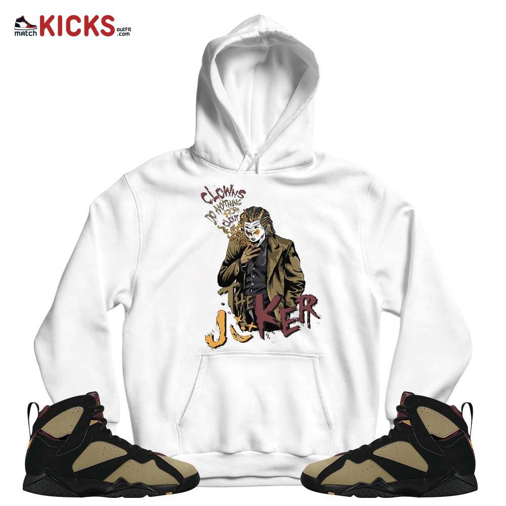 Clowns Do Anything For Clout Sneaker Shirt Match Black Cherrywood 7s, Jordan 7 Black Olive MKO T-Shirt Clowns Do Anything For Clout Sneaker Shirt Match Black Cherrywood 7s, Jordan 7 Black Olive MKO T-Shirt