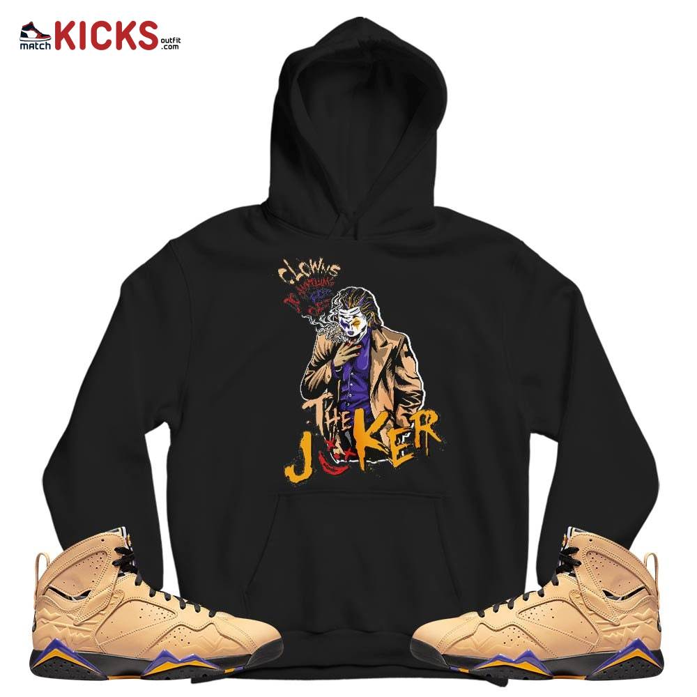 Clowns Do Anything For Clout Sneaker Shirt Match Vachetta Tan 7s, Jordan 7 SE Afrobeats MKO T-Shirt Clowns Do Anything For Clout Sneaker Shirt Match Vachetta Tan 7s, Jordan 7 SE Afrobeats MKO T-Shirt
