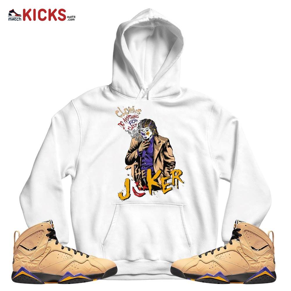Clowns Do Anything For Clout Sneaker Shirt Match Vachetta Tan 7s, Jordan 7 SE Afrobeats MKO T-Shirt Clowns Do Anything For Clout Sneaker Shirt Match Vachetta Tan 7s, Jordan 7 SE Afrobeats MKO T-Shirt