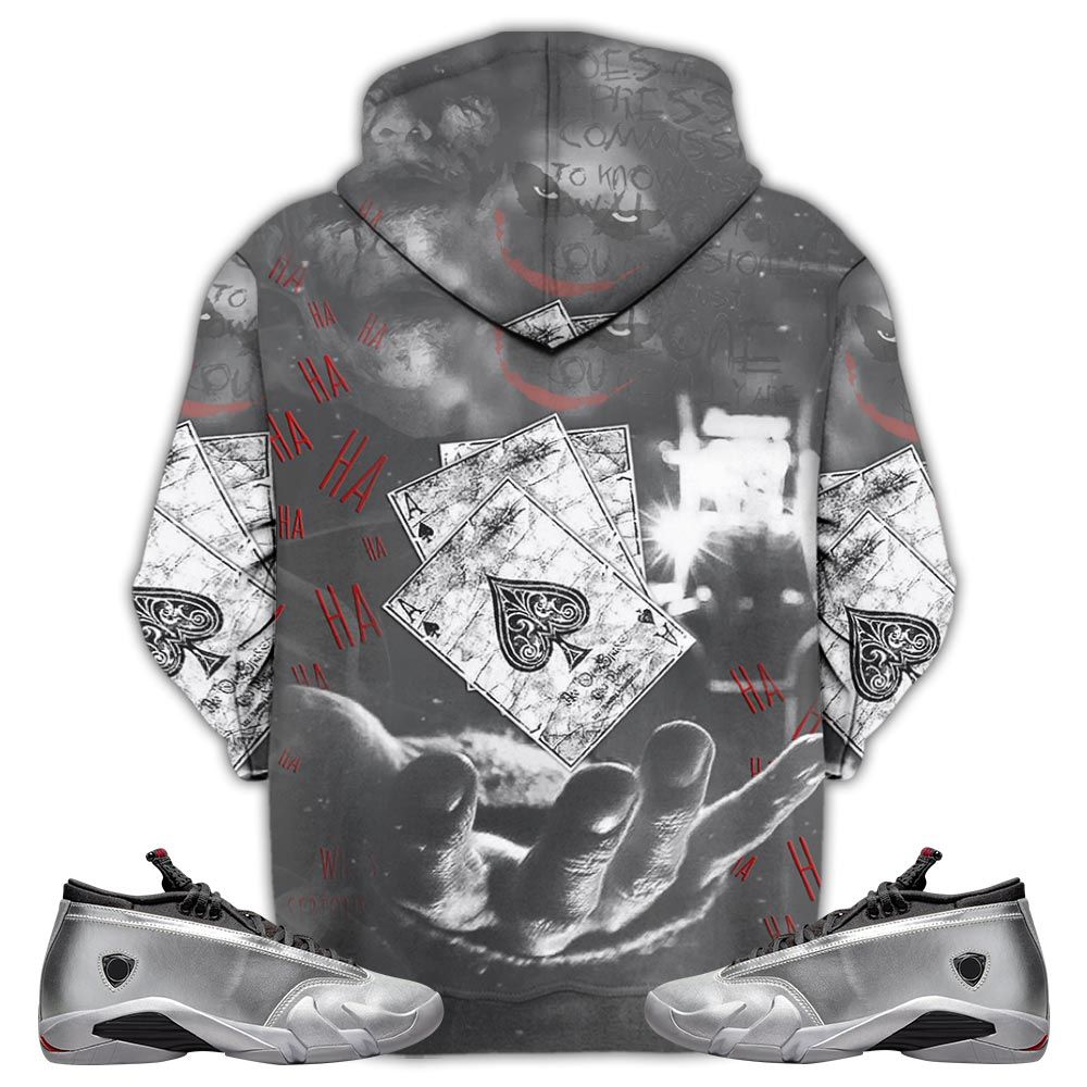 Clowns Do Anything Sneaker Shirt Match 14 Low Metallic Silver, Jordan 14 Metallic Silver Hoodie Sweatshirt Tee All Over Print MKO Shirt