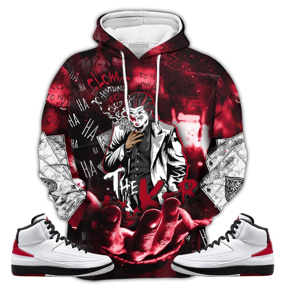 Clowns Do Anything Sneaker Shirt Match 2 Chicago Varsity Red, Jordan Retro 2 Chicago Hoodie Sweatshirt Tee All Over Print MKO Shirt