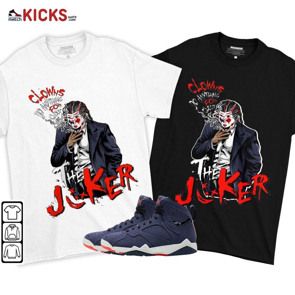 Clowns Do Anything Sneaker Shirt Match 7 Neutral Indigo, Jordan 7 Quai 54 MKO T-Shirt