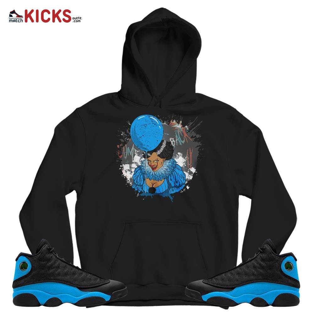 Creepy Clown Sneaker Shirt Match Black University Blue 13s, Jordan 13 Black University Blue 2022 MKO T-Shirt Creepy Clown Sneaker Shirt Match Black University Blue 13s, Jordan 13 Black University Blue 2022 MKO T-Shirt