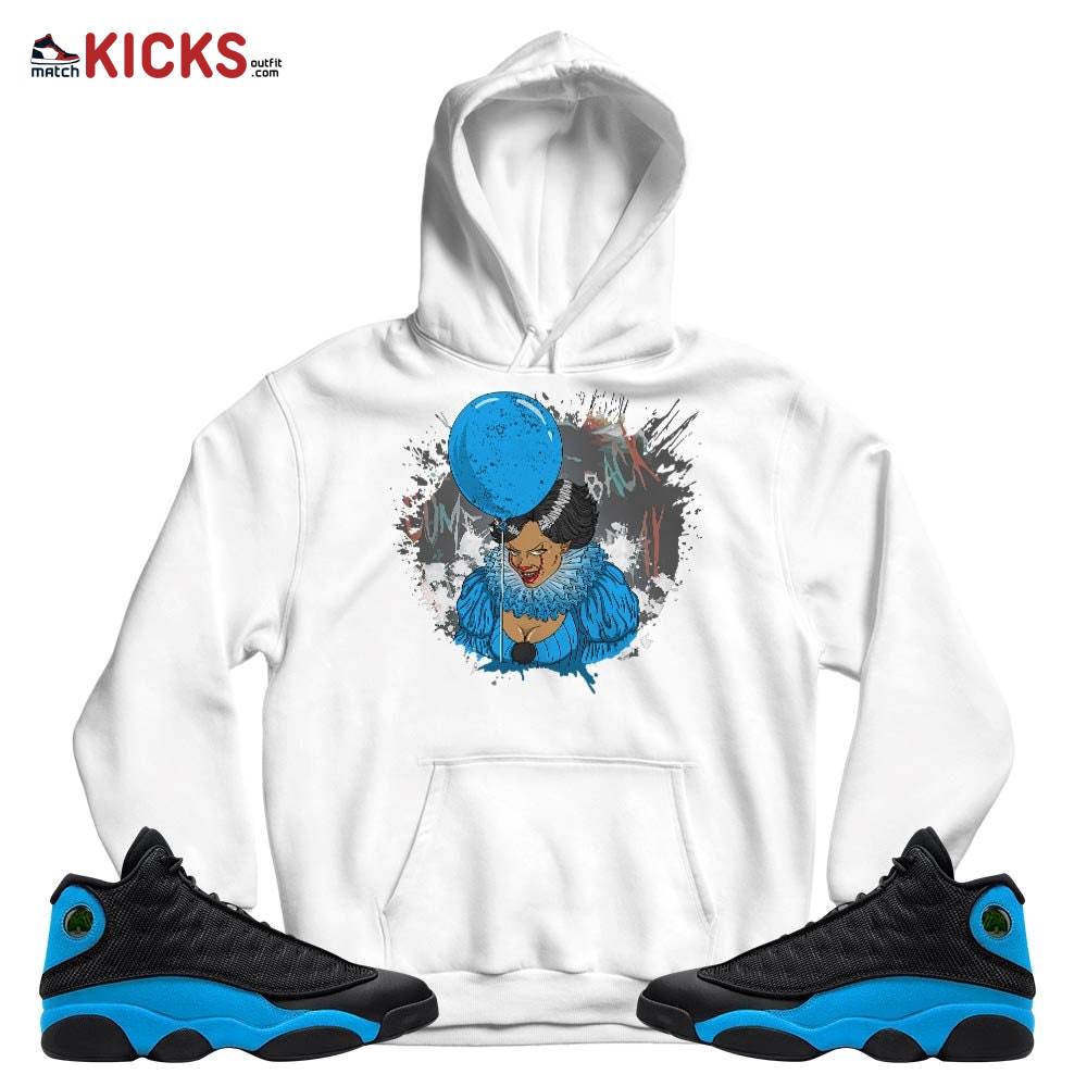 Creepy Clown Sneaker Shirt Match Black University Blue 13s, Jordan 13 Black University Blue 2022 MKO T-Shirt Creepy Clown Sneaker Shirt Match Black University Blue 13s, Jordan 13 Black University Blue 2022 MKO T-Shirt
