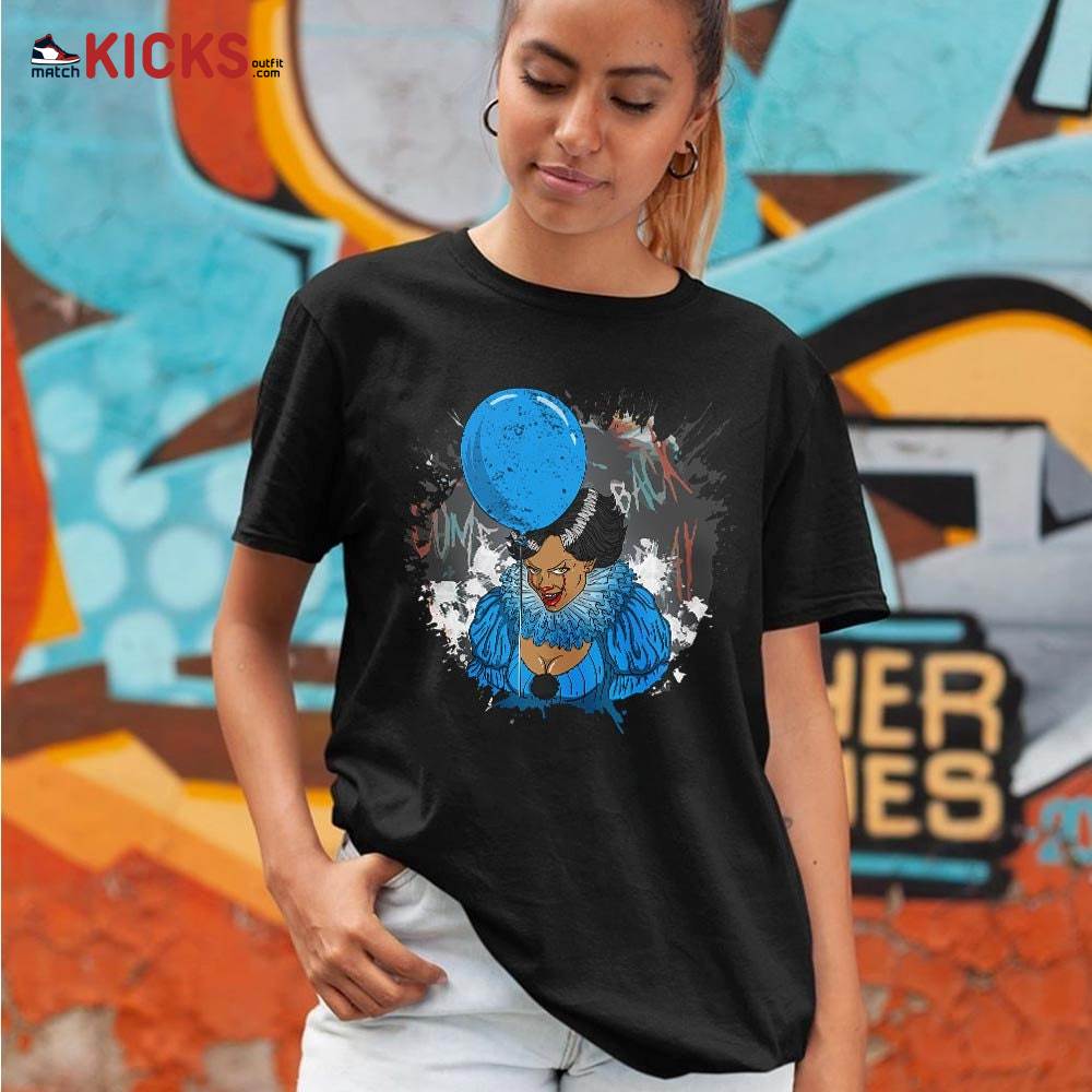 Creepy Clown Sneaker Shirt Match Black University Blue 13s, Jordan 13 Black University Blue 2022 MKO T-Shirt Creepy Clown Sneaker Shirt Match Black University Blue 13s, Jordan 13 Black University Blue 2022 MKO T-Shirt