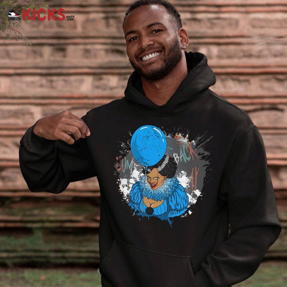 Creepy Clown Sneaker Shirt Match Black University Blue 13s, Jordan 13 Black University Blue 2022 MKO T-Shirt Creepy Clown Sneaker Shirt Match Black University Blue 13s, Jordan 13 Black University Blue 2022 MKO T-Shirt