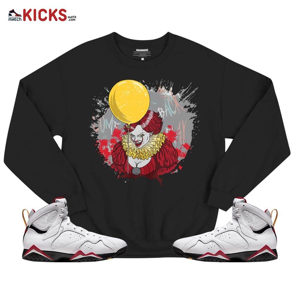 Creepy Clown Sneaker Shirt Match Cardinal 7s, Jordan 7 Retro Cardinal MKO T-Shirt Creepy Clown Sneaker Shirt Match Cardinal 7s, Jordan 7 Retro Cardinal MKO T-Shirt