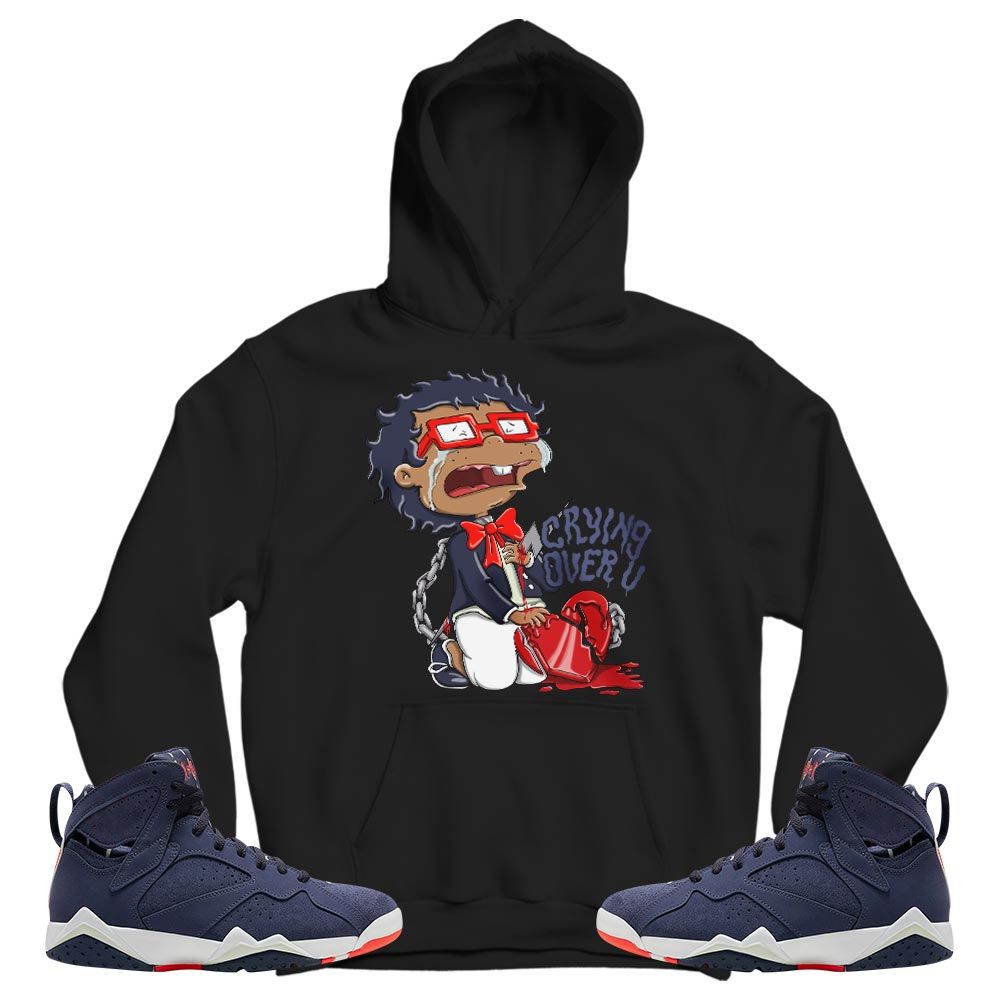 Crying Cartoon 90s Sneaker Shirt Match 7 Neutral Indigo, Jordan 7 Quai 54 MKO T-Shirt