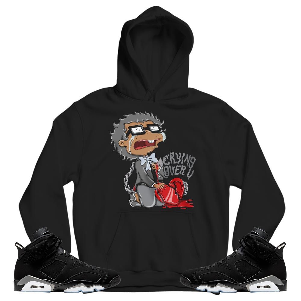 Crying Cartoon 90s Sneaker Shirt Match Black Chrome 6s, Jordan 6 Black Chrome MKO T-Shirt