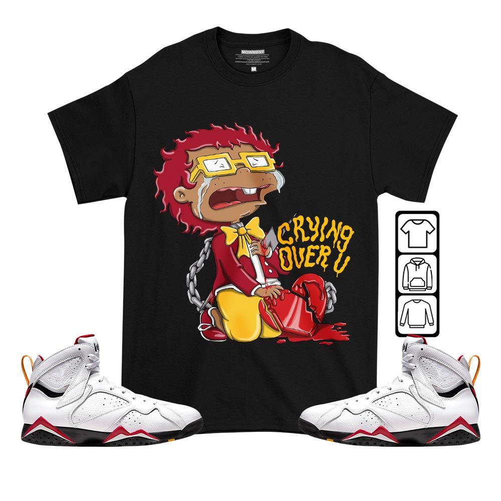 Crying Cartoon 90s Sneaker Shirt Match Cardinal 7s, Jordan 7 Retro Cardinal MKO T-Shirt Crying Cartoon 90s Sneaker Shirt Match Cardinal 7s, Jordan 7 Retro Cardinal MKO T-Shirt
