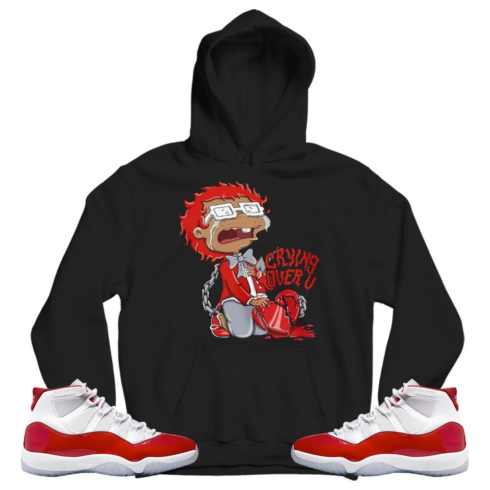 Crying Cartoon 90s Sneaker Shirt Match Cherry 11s, Jordan 11 Retro Cherry MKO T-Shirt