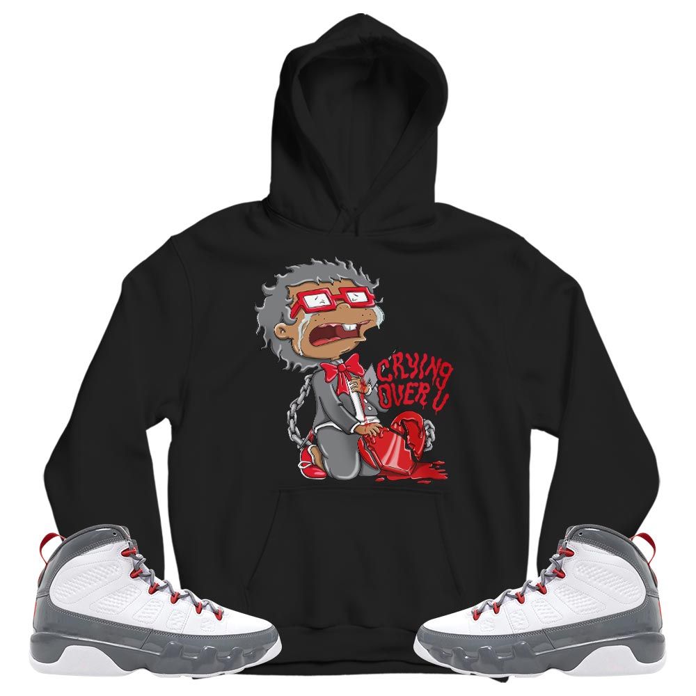 Crying Cartoon 90s Sneaker Shirt Match Fire Red 9s, Jordan 9 Retro Fire Red MKO T-Shirt