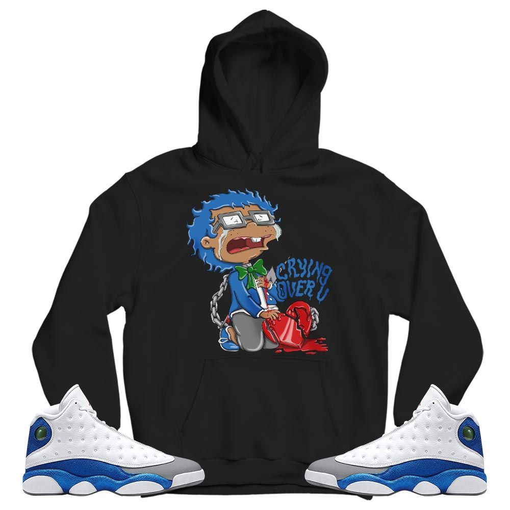 Crying Cartoon 90s Sneaker Shirt Match French Blue 13s, Jordan 13 French Blue MKO T-Shirt