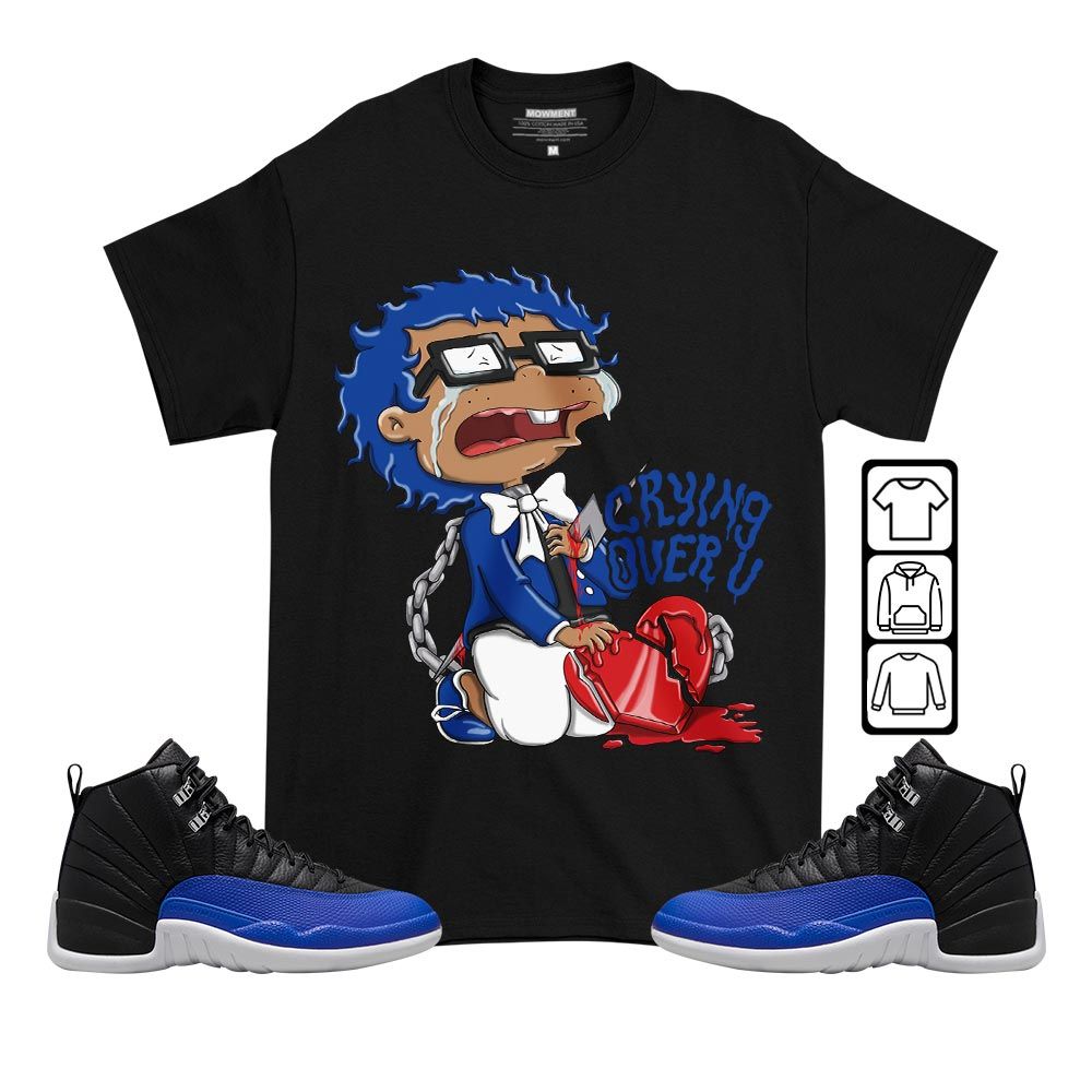 Crying Cartoon 90s Sneaker Shirt Match Hyper Royal 12s, Jordan 12 Hyper Royal MKO T-Shirt Crying Cartoon 90s Sneaker Shirt Match Hyper Royal 12s, Jordan 12 Hyper Royal MKO T-Shirt