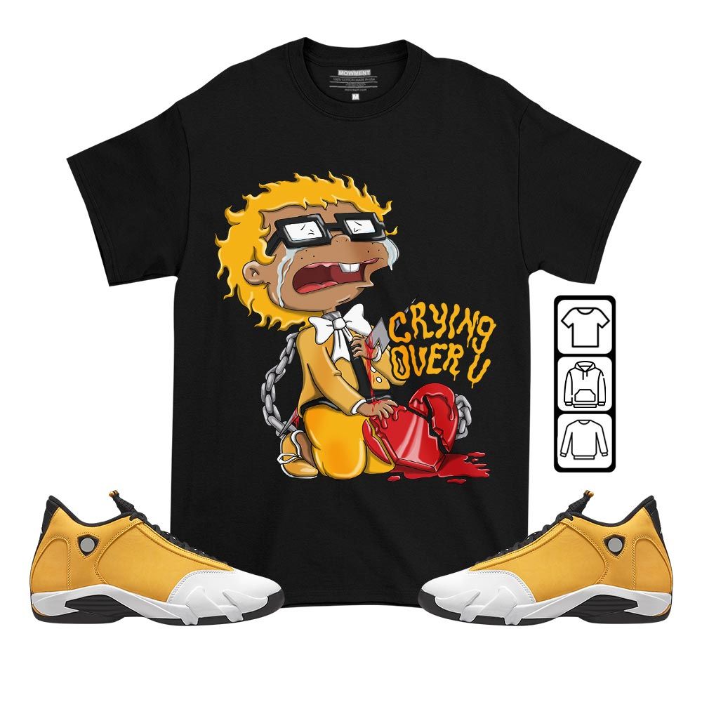 Crying Cartoon 90s Sneaker Shirt Match Light Ginger 14s, Jordan 14 Retro Light Ginger MKO T-Shirt Crying Cartoon 90s Sneaker Shirt Match Light Ginger 14s, Jordan 14 Retro Light Ginger MKO T-Shirt