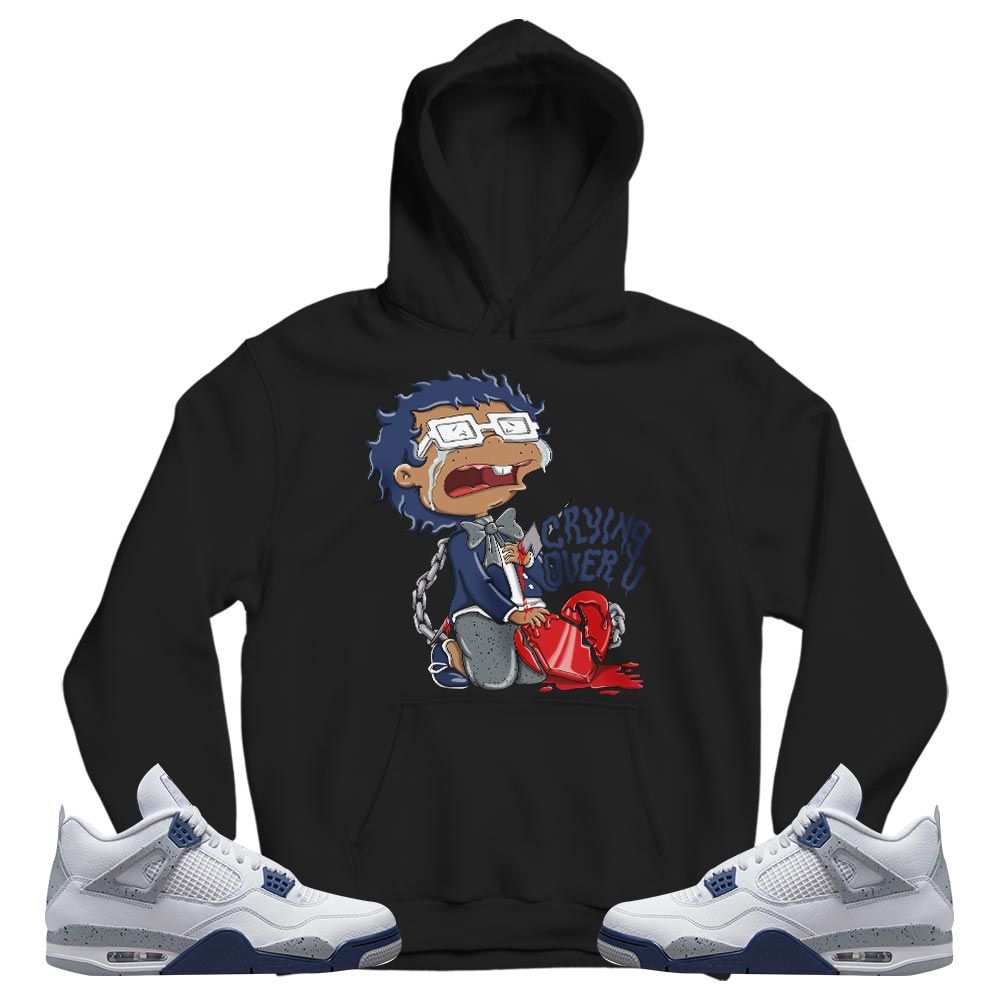 Crying Cartoon 90s Sneaker Shirt Match Midnight Navy 4s, Jordan 4 Retro Midnight Navy MKO T-Shirt