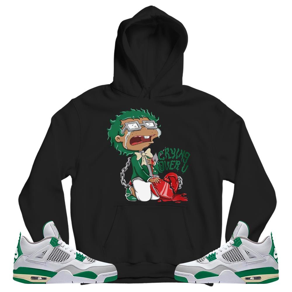 Crying Cartoon 90s Sneaker Shirt Match Retro Pine Green 4s, Jordan 4 Pine Green MKO T-Shirt