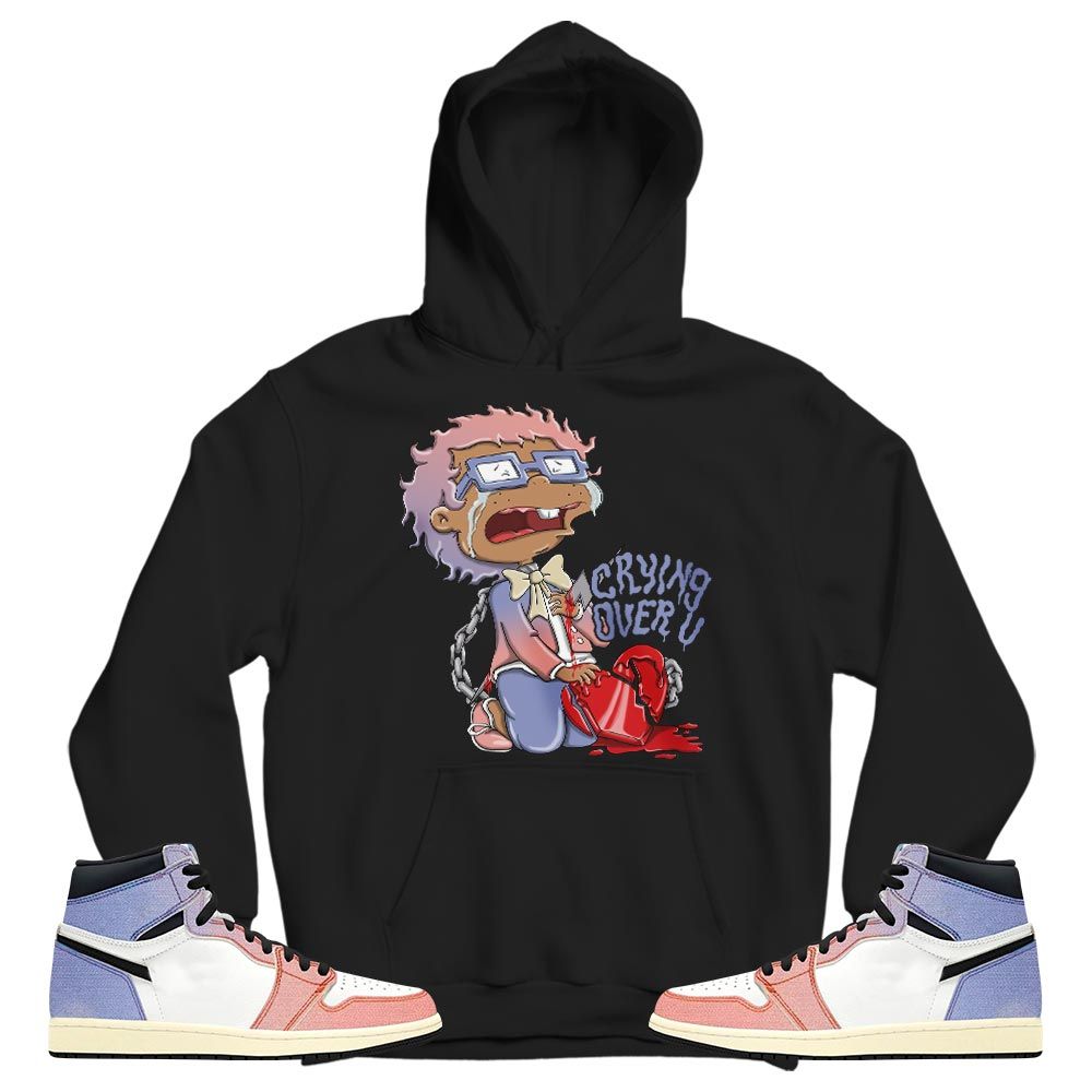 Crying Cartoon 90s Sneaker Shirt Match Retro Skyline 1s, Jordan 1 High OG Skyline MKO T-Shirt