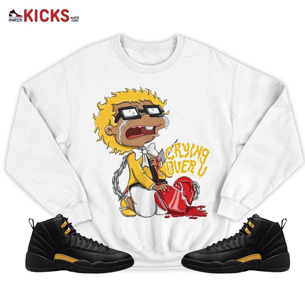 Crying Chuckie Sneaker Shirt Match Black Taxi 12s, Jordan 12 Retro Black Taxi MKO T-Shirt Crying Chuckie Sneaker Shirt Match Black Taxi 12s, Jordan 12 Retro Black Taxi MKO T-Shirt
