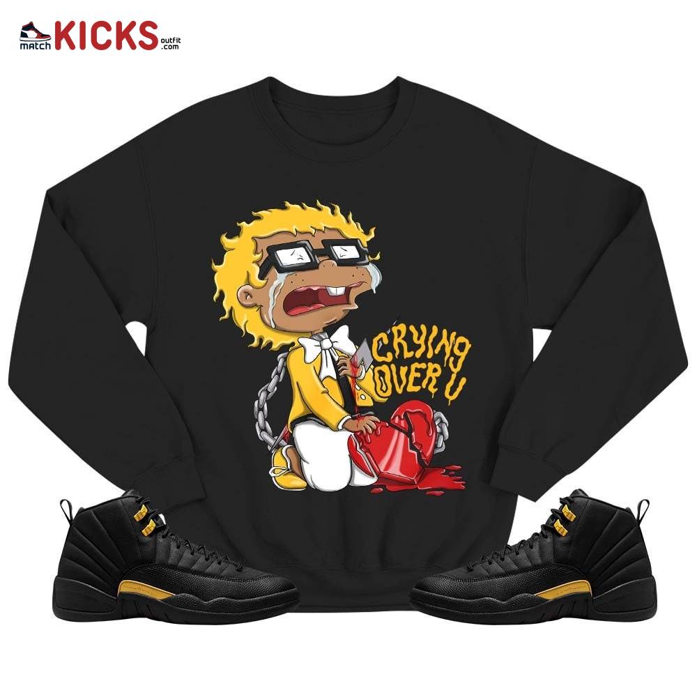Crying Chuckie Sneaker Shirt Match Black Taxi 12s, Jordan 12 Retro Black Taxi MKO T-Shirt Crying Chuckie Sneaker Shirt Match Black Taxi 12s, Jordan 12 Retro Black Taxi MKO T-Shirt