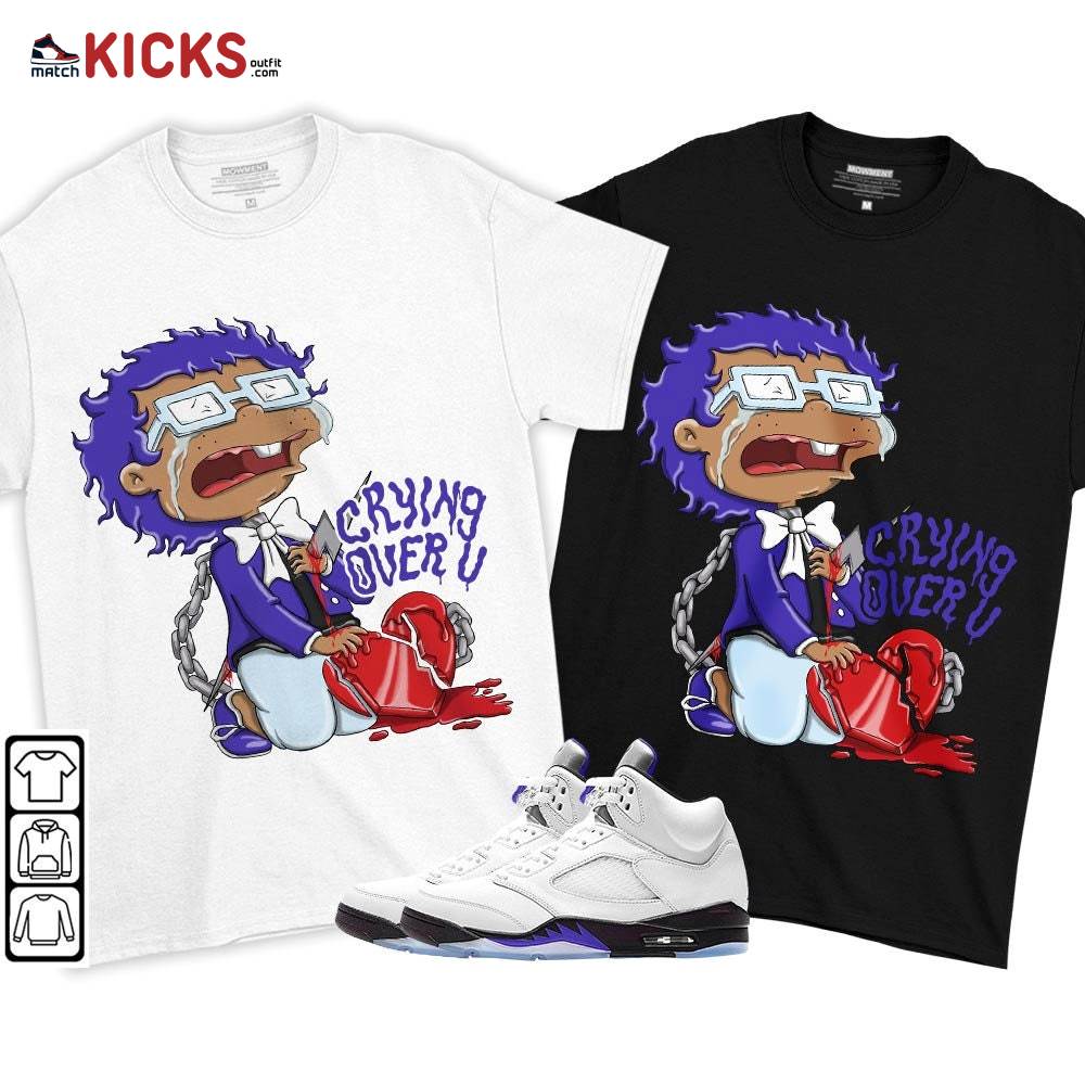 Crying Chuckie Sneaker Shirt Match Concord 5s, Jordan 5 Retro Concord MKO T-Shirt Crying Chuckie Sneaker Shirt Match Concord 5s, Jordan 5 Retro Concord MKO T-Shirt