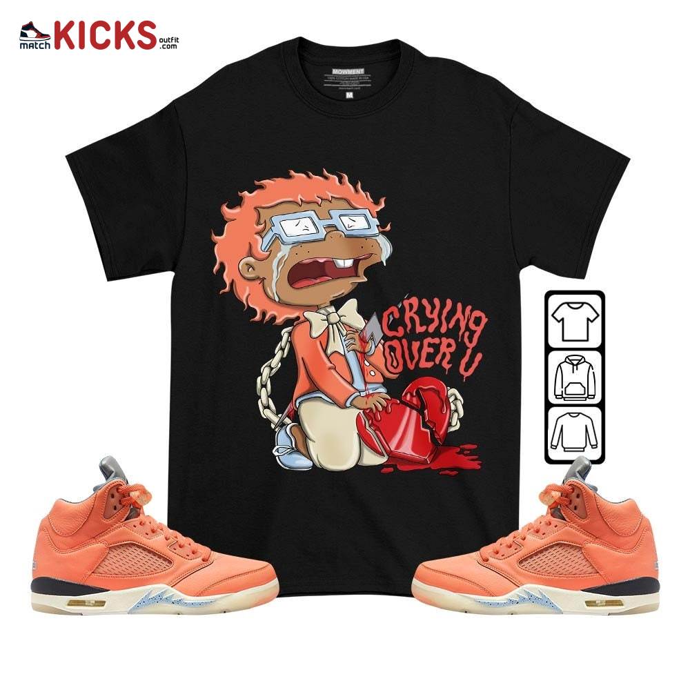 Crying Chuckie Sneaker Shirt Match Crimson Bliss 5s, Jordan 5 DJ Khaled Crimson Bliss MKO T-Shirt