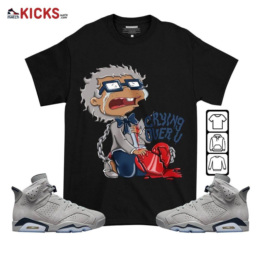 Crying Chuckie Sneaker Shirt Match Georgetown 6s, Jordan 6 Retro Georgetown MKO T-Shirt Crying Chuckie Sneaker Shirt Match Georgetown 6s, Jordan 6 Retro Georgetown MKO T-Shirt