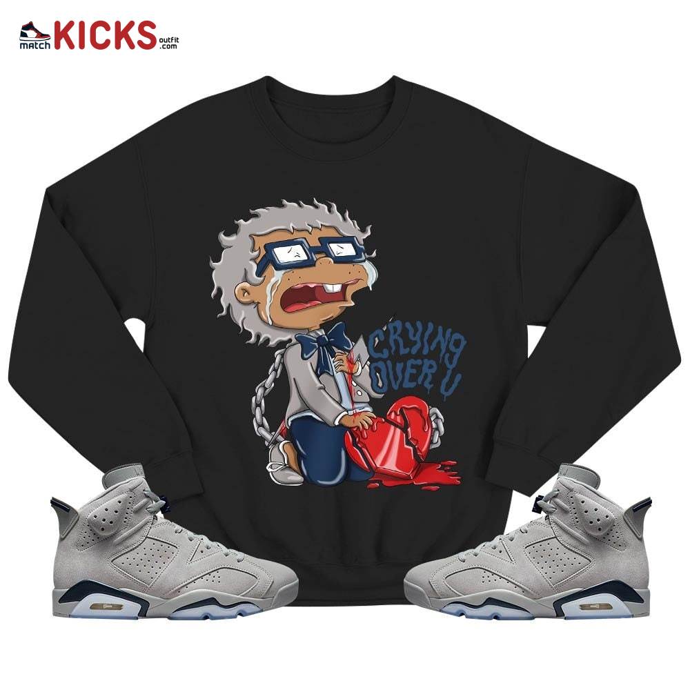 Crying Chuckie Sneaker Shirt Match Georgetown 6s, Jordan 6 Retro Georgetown MKO T-Shirt Crying Chuckie Sneaker Shirt Match Georgetown 6s, Jordan 6 Retro Georgetown MKO T-Shirt