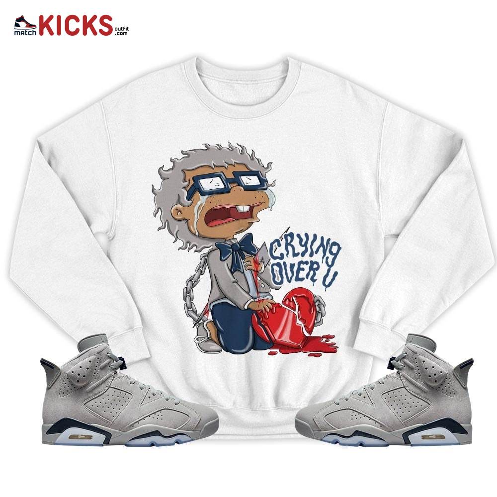 Crying Chuckie Sneaker Shirt Match Georgetown 6s, Jordan 6 Retro Georgetown MKO T-Shirt Crying Chuckie Sneaker Shirt Match Georgetown 6s, Jordan 6 Retro Georgetown MKO T-Shirt