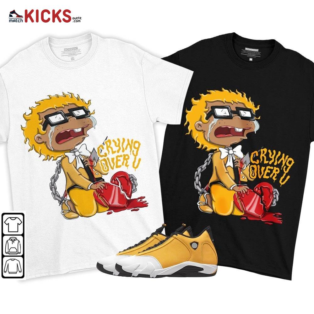 Crying Chuckie Sneaker Shirt Match Light Ginger 14s, Jordan 14 Retro Light Ginger MKO T-Shirt Crying Chuckie Sneaker Shirt Match Light Ginger 14s, Jordan 14 Retro Light Ginger MKO T-Shirt
